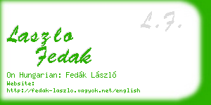 laszlo fedak business card