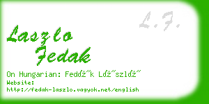 laszlo fedak business card